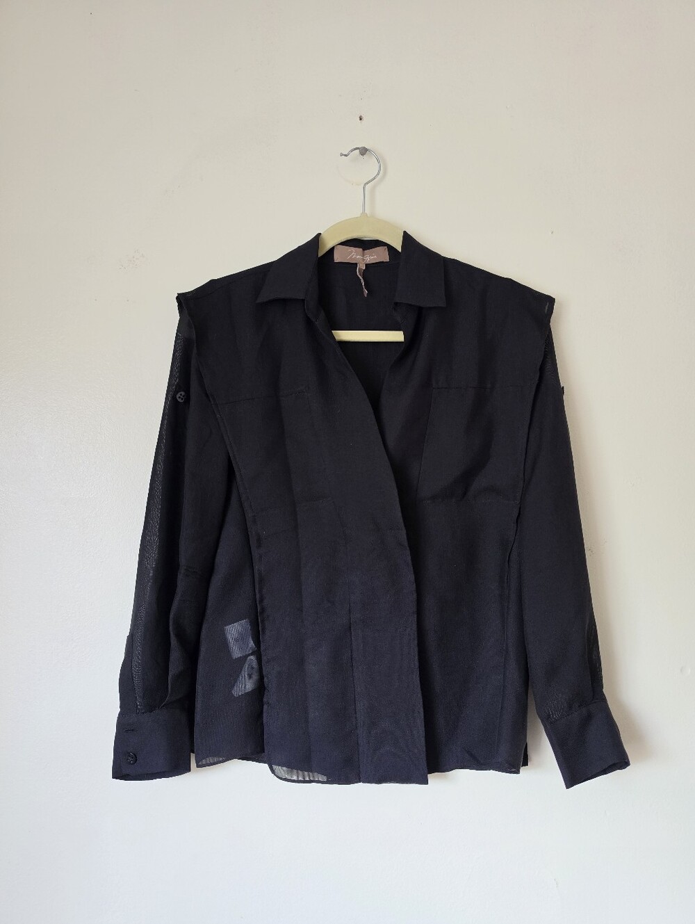 Max Azria Black Silk Blouse